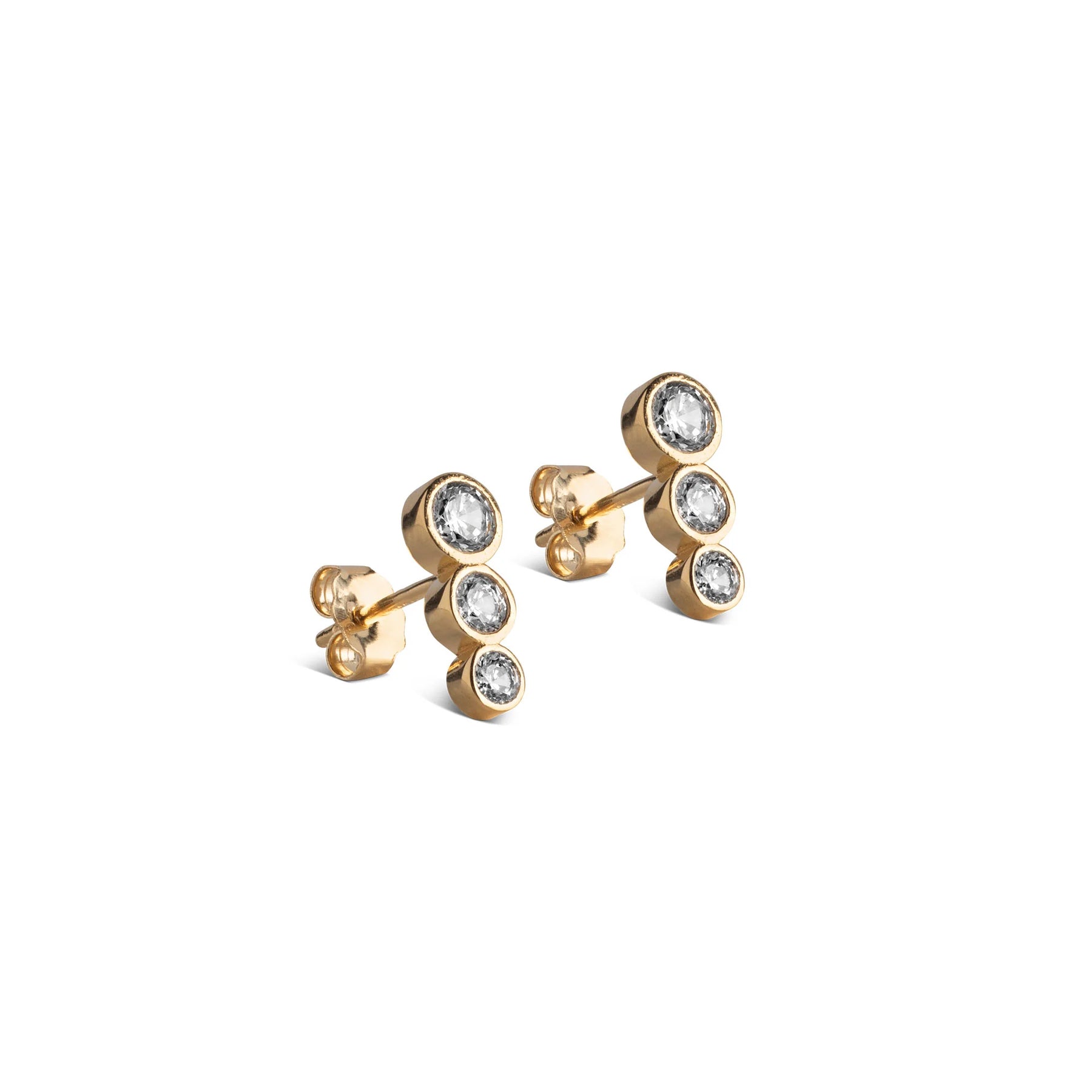 Trinity Studs - Clear Cz