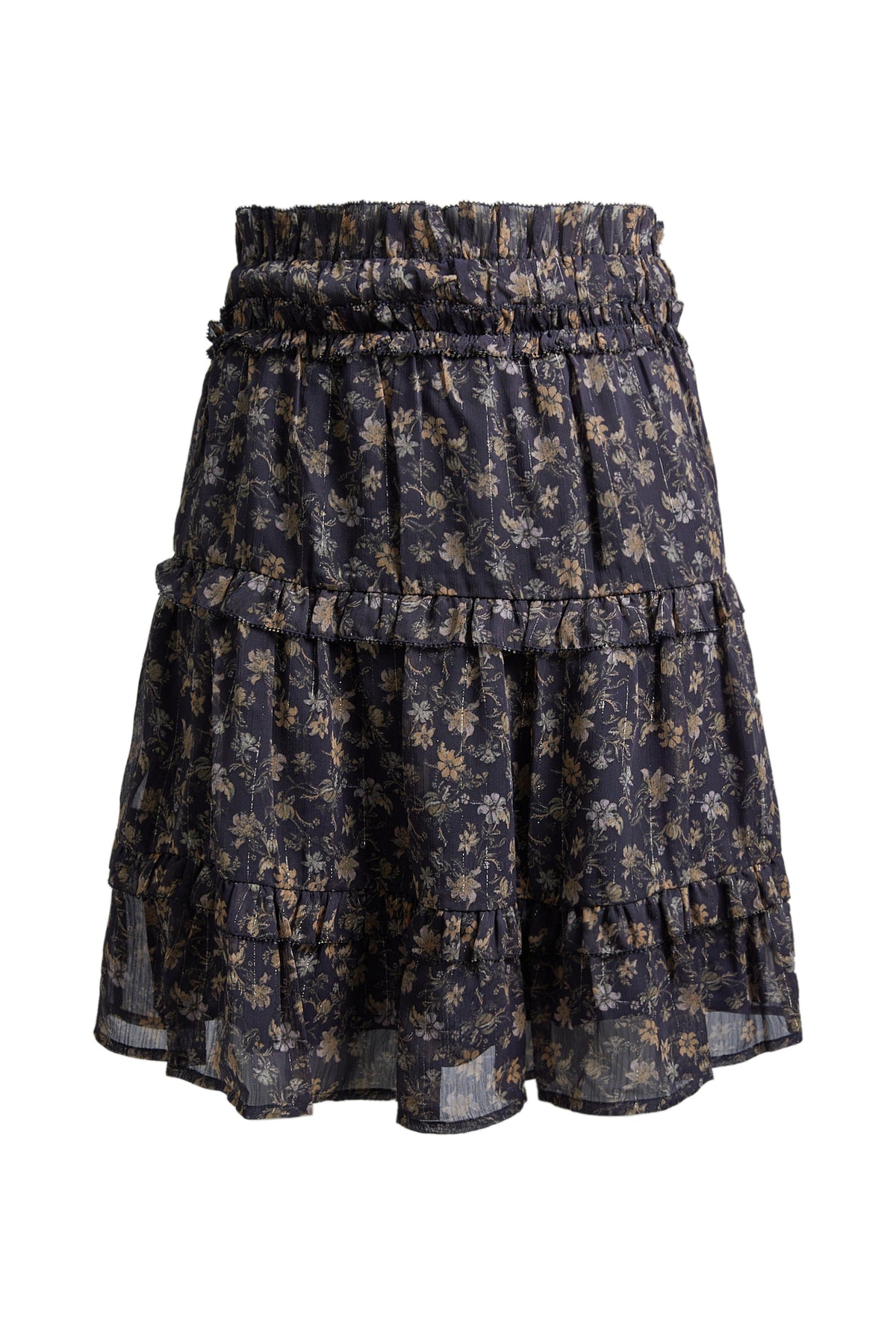 Sunniva Skirt - Navy Dahlia Print