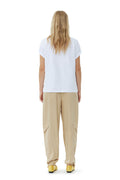 Basic Jersey Banana Relaxed T-Shirt - Bright White
