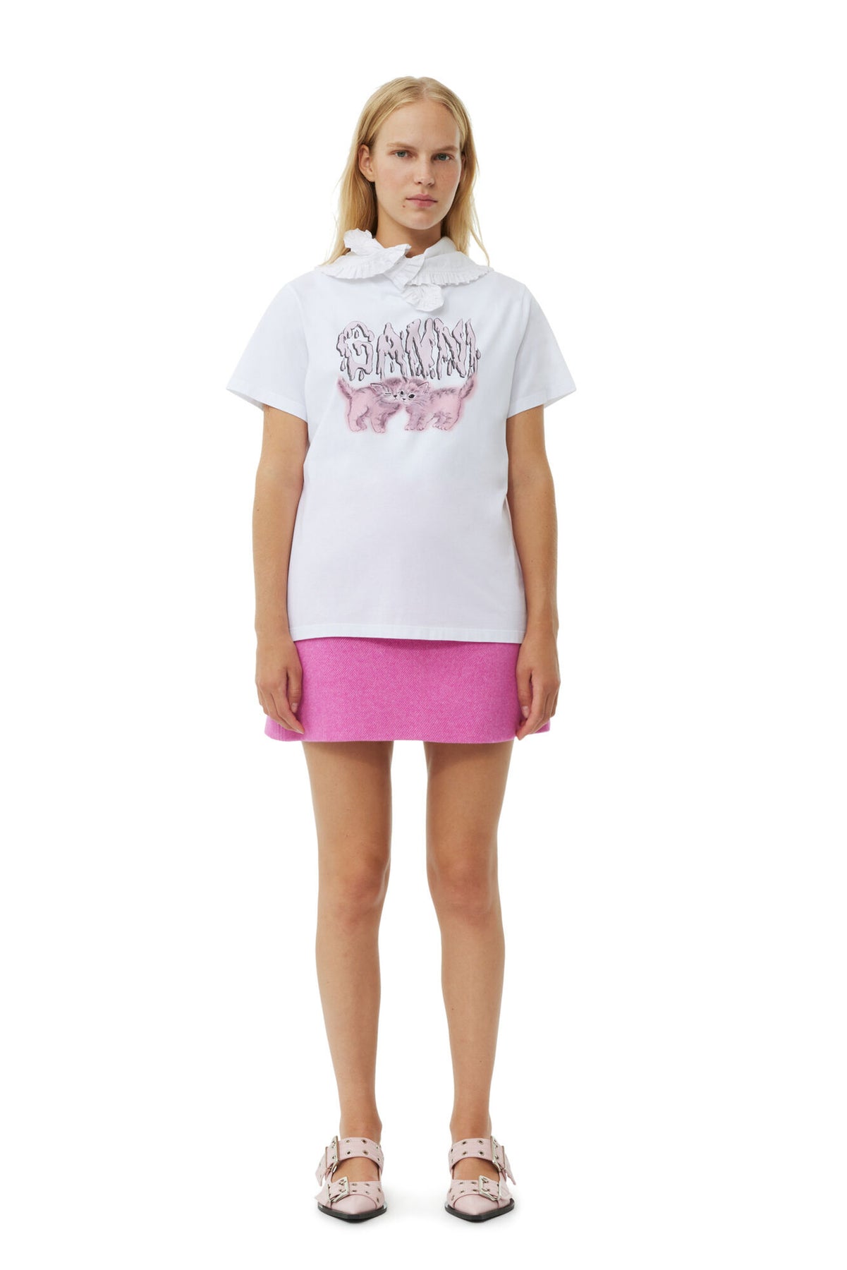 Basic Jersey Cats Relaxed T-Shirt - Bright White
