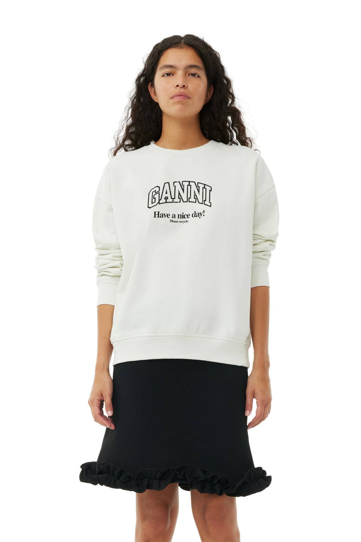 Isoli Ganni Oversized Sweatshirt - Egret