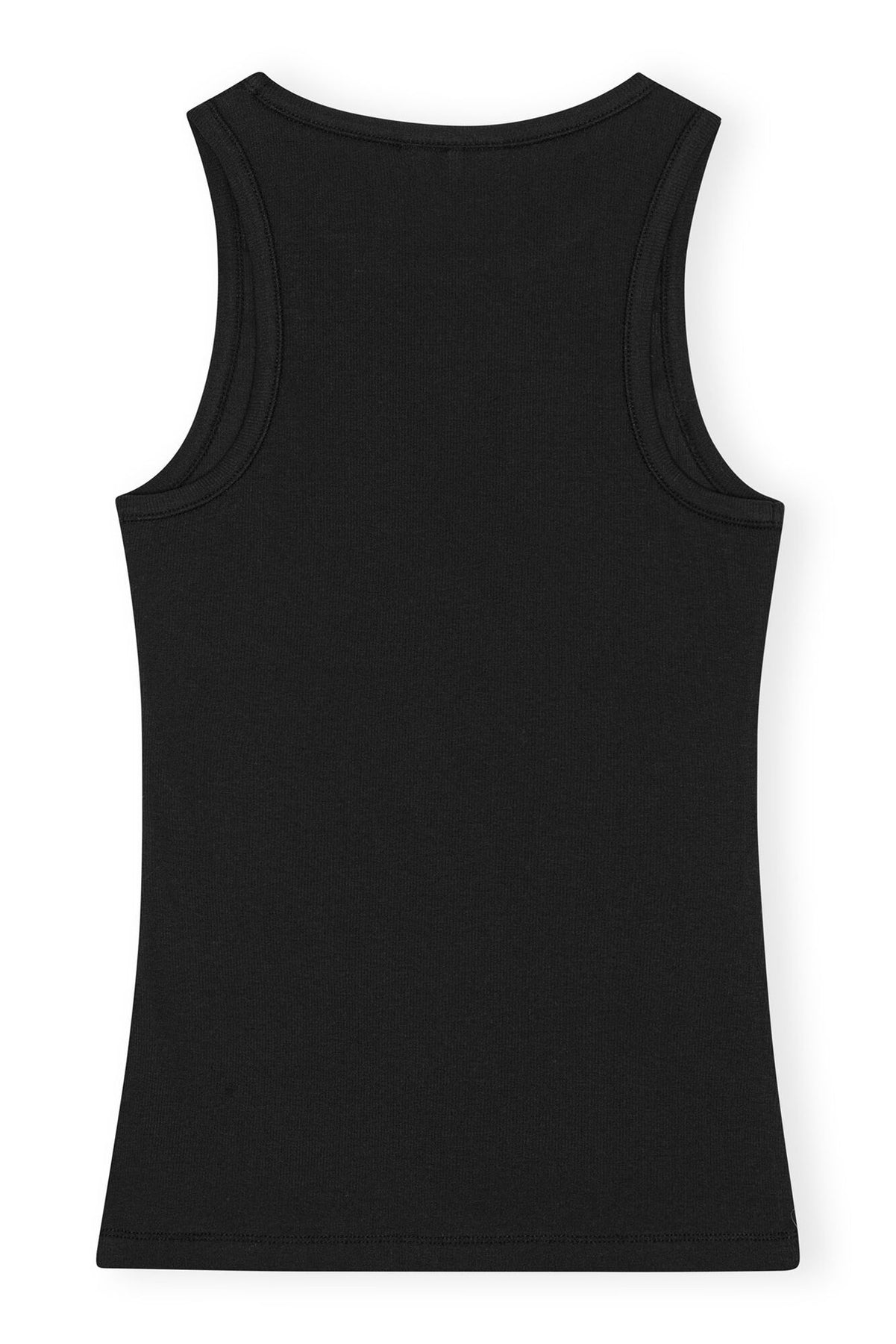 Soft Cotton Rib Tank Top - Black