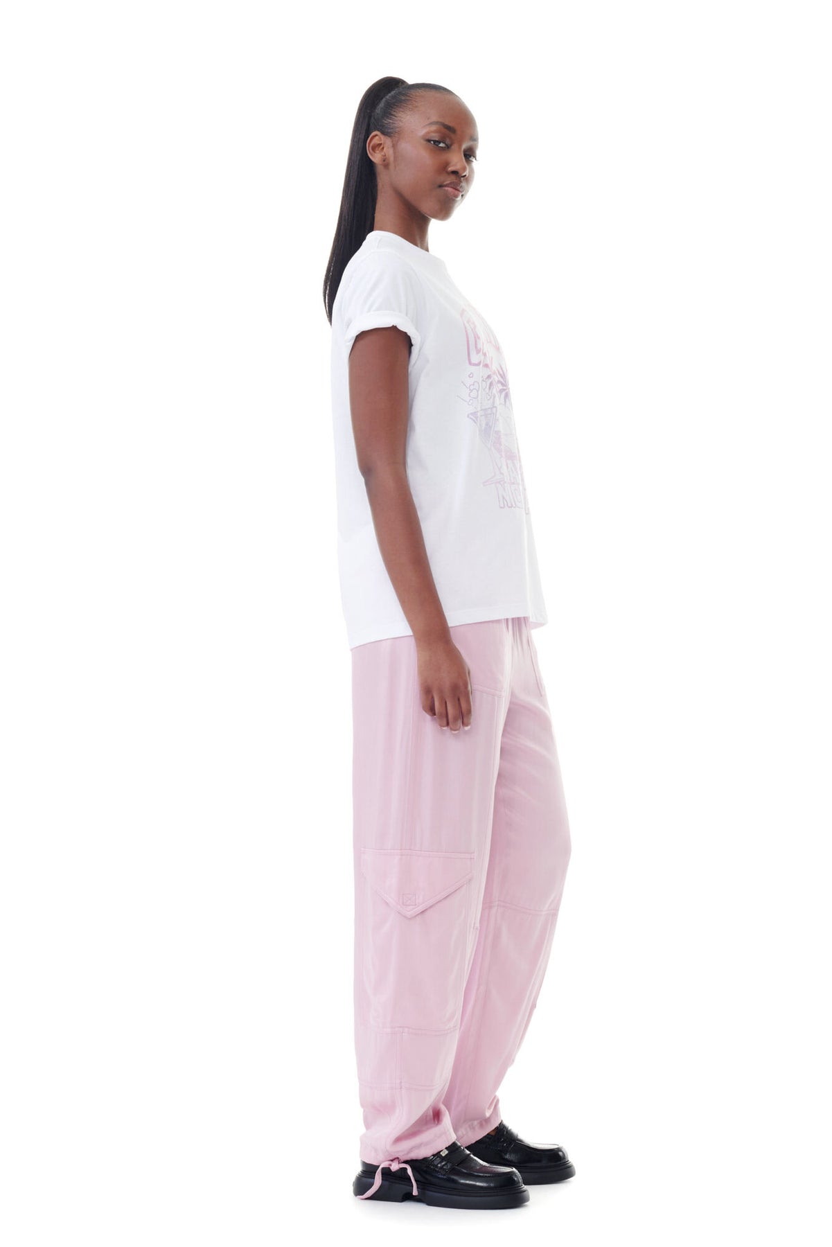 Basic Jersey Coctail Relaxed T-Shirt - Bright White