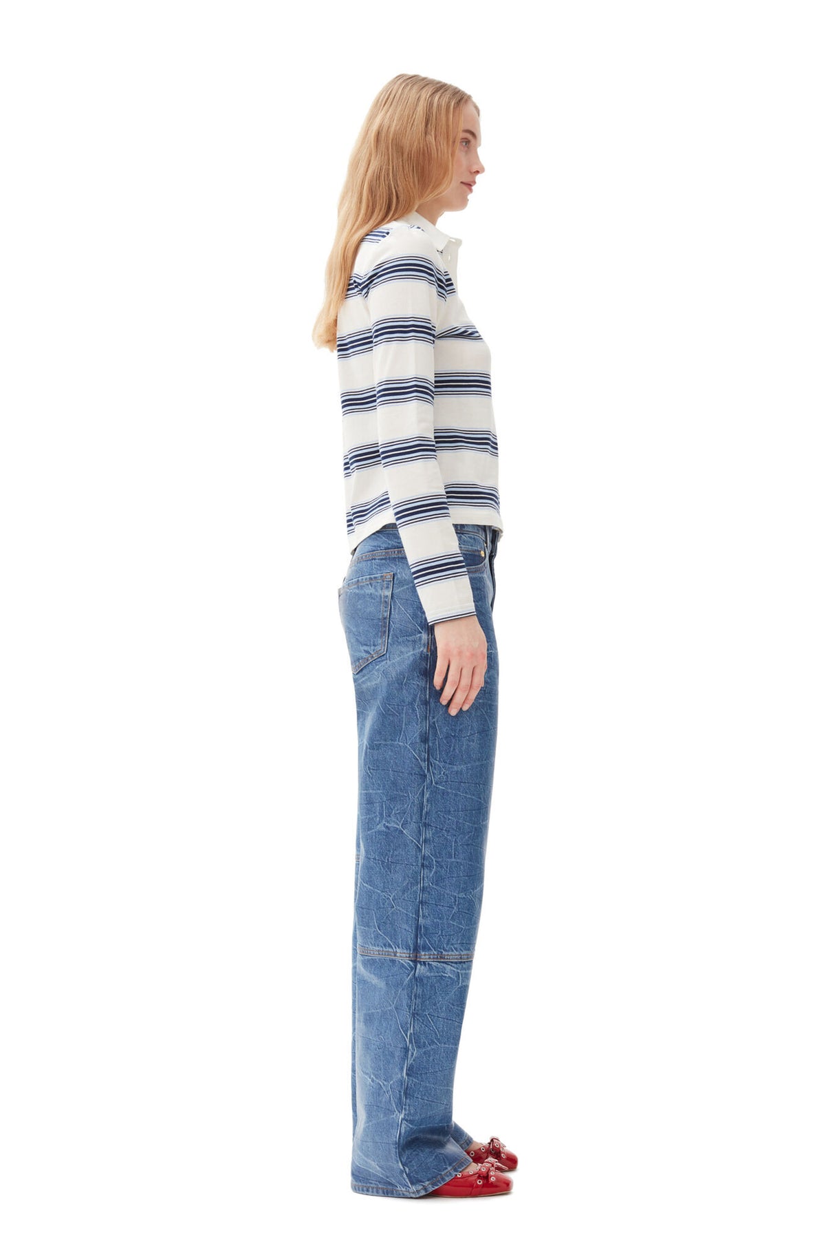 Thin Jersey Long Sleeve Polo - Multicolour