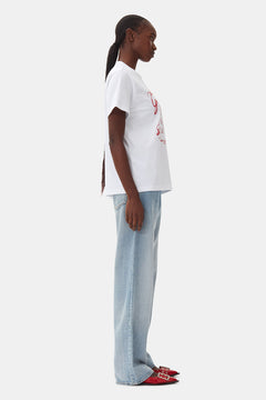 Basic Jersey Bunnies Relaxed T-Shirt - Bright White