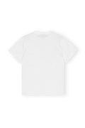 Ganni Basic Jersey Red Cherry Relaxed T-Shirt - Bright White