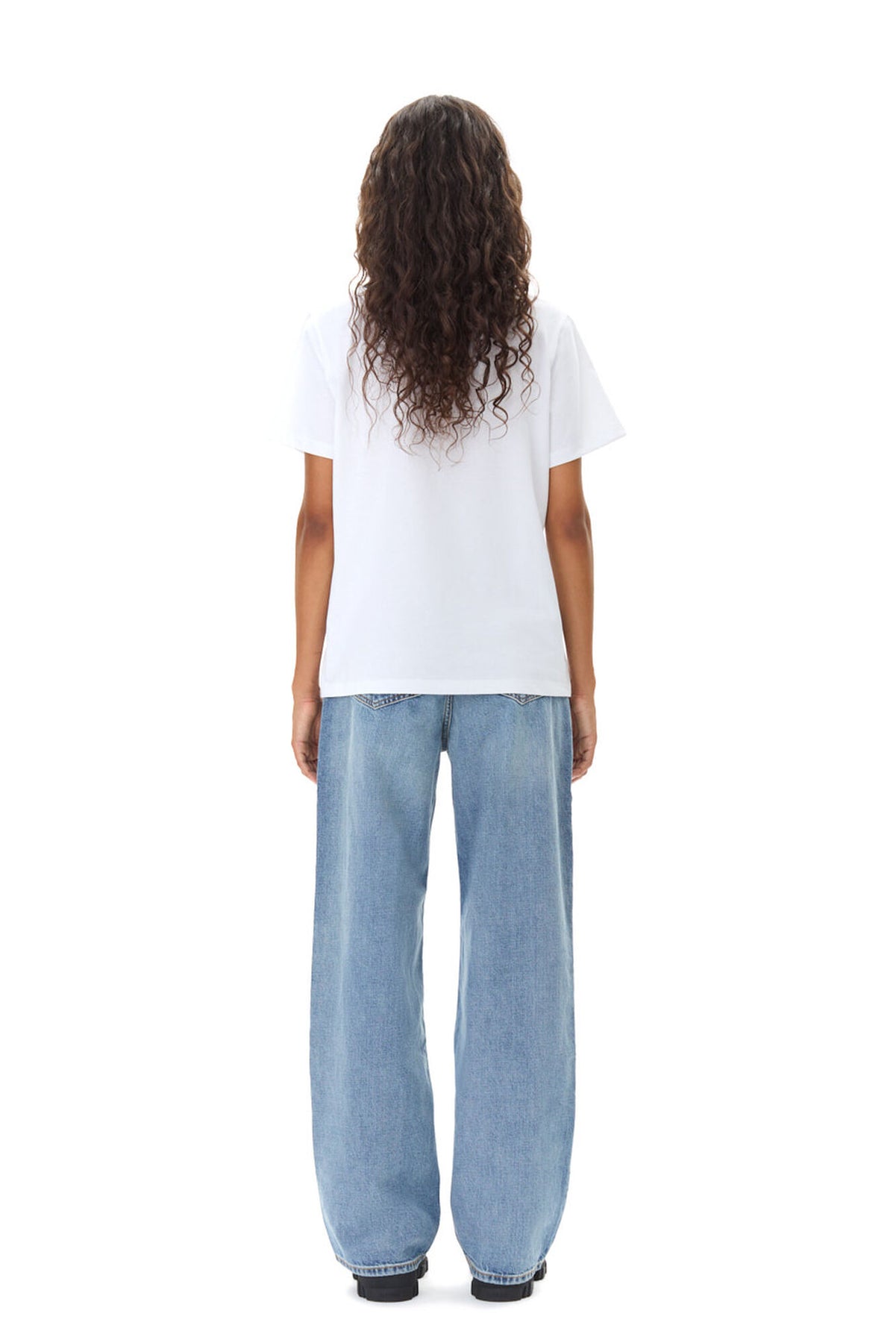 Basic Jersey Cat Relaxed T-Shirt - Bright White