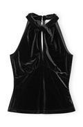 Velvet Jersey Top - Black