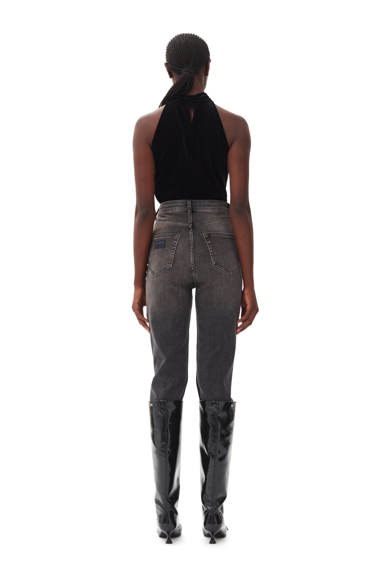 Velvet Jersey Top - Black