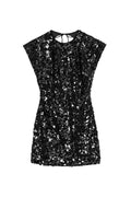 GANNI Velvet Sequins Mini Dress - Svart