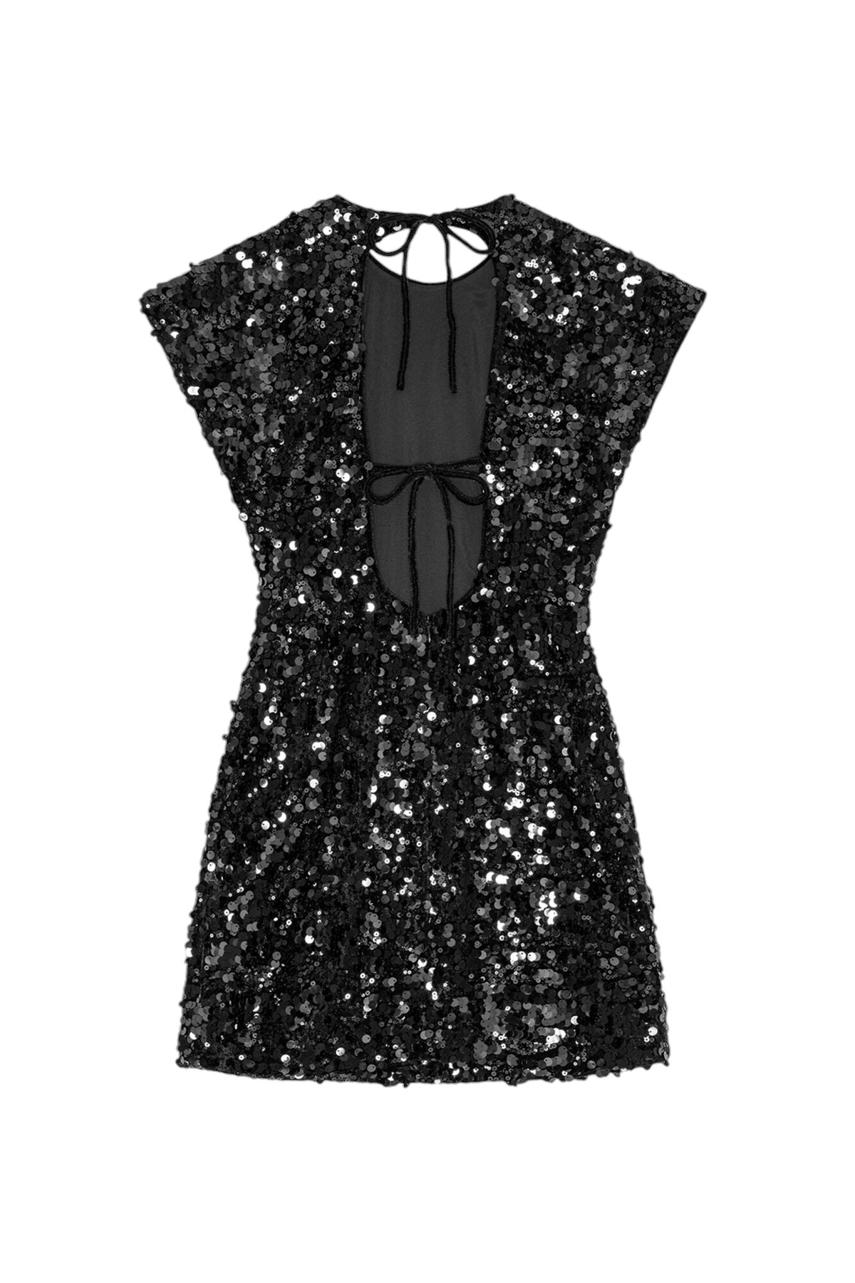GANNI Velvet Sequins Mini Dress - Svart