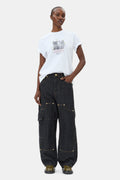 GANNI Basic Jersey Kittens Relaxed T-Shirt - Bright White