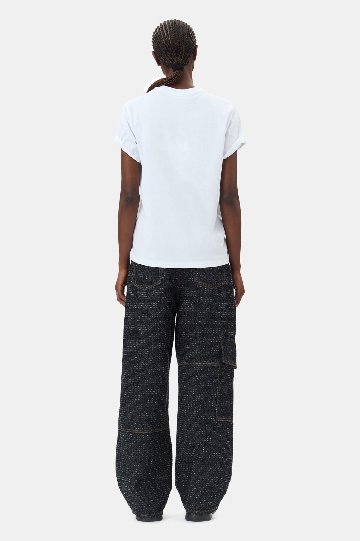 GANNI Basic Jersey Kittens Relaxed T-Shirt - Bright White