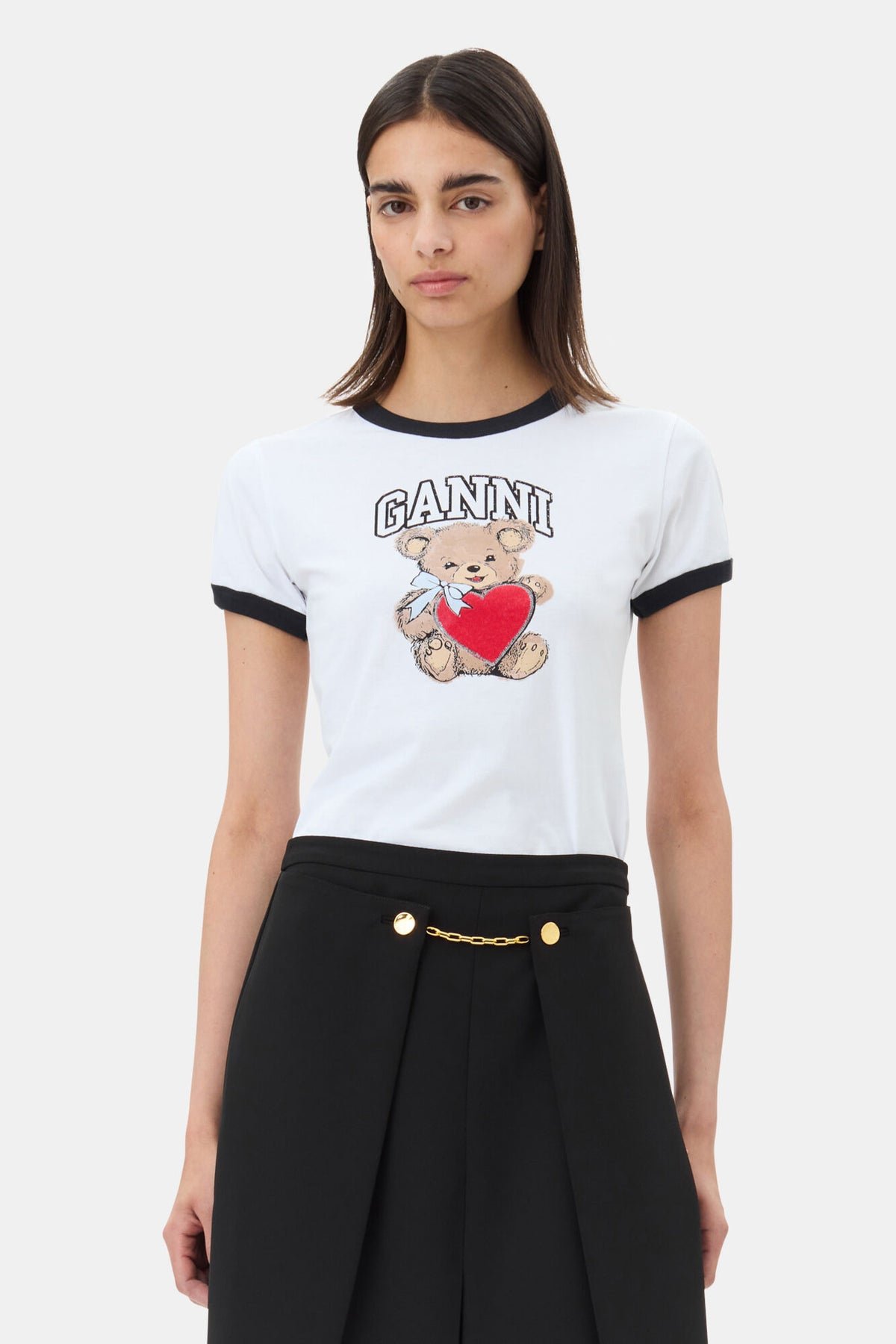 Basic Jersey Bear Small T-Shirt - Bright White