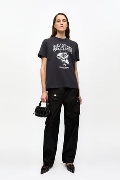 Basic Cotton Witch Relaxed T-Shirt - Phantom