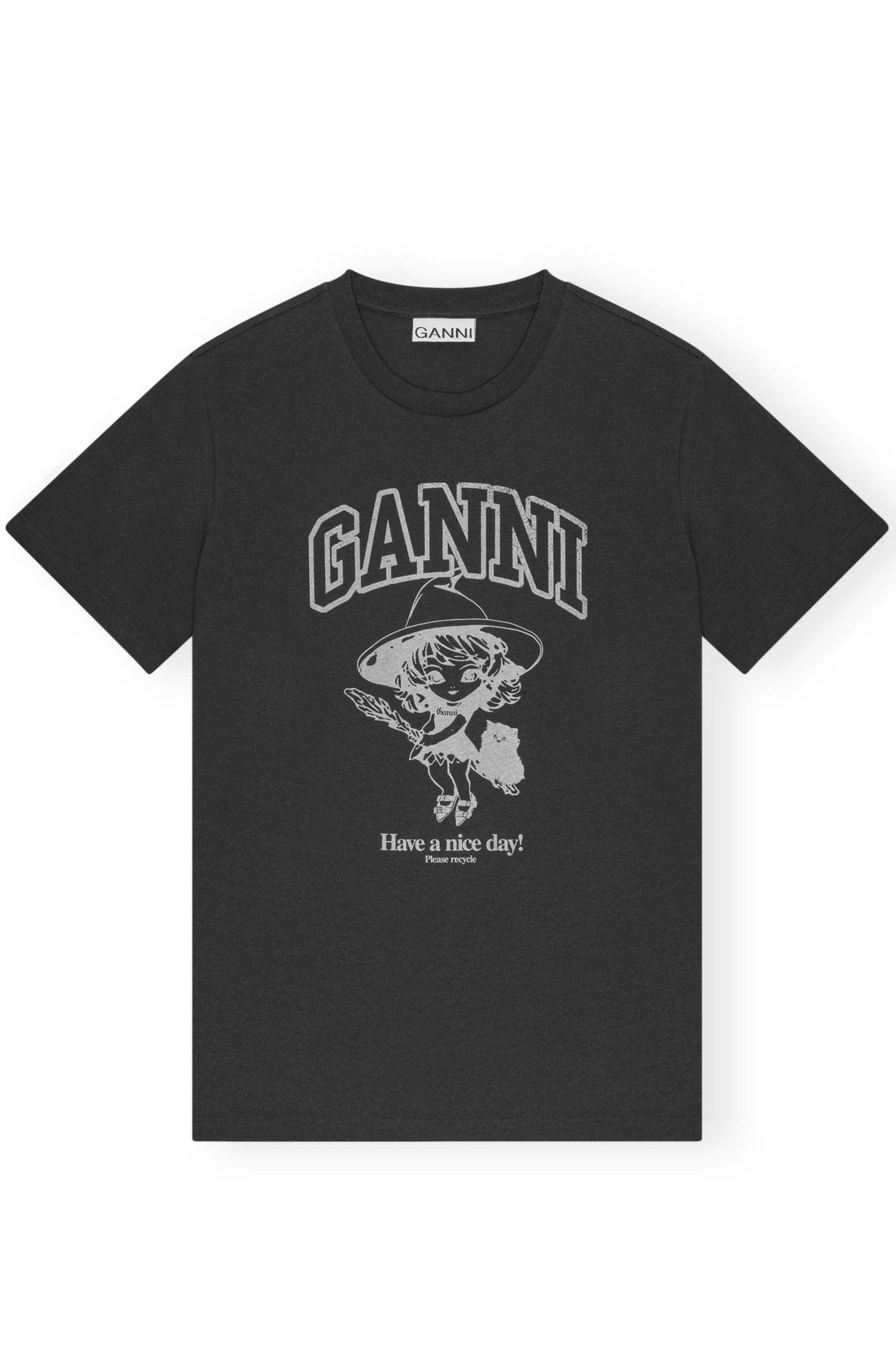 Basic Cotton Witch Relaxed T-Shirt - Phantom
