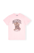 Basic Jersey Leopard Relaxed T-Shirt - Chalk Pink