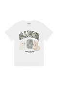 Basic Cotton Jersey Animals Relaxed T-Shirt - Vit