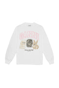 Ganni Re-Cut Heavy Jersey Animals Long Sleeve - Bright White