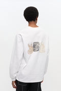 Ganni Re-Cut Heavy Jersey Animals Long Sleeve - Bright White