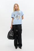 Basic Cotton Jersey Animals Relaxed T-Shirt - Chambray Blue