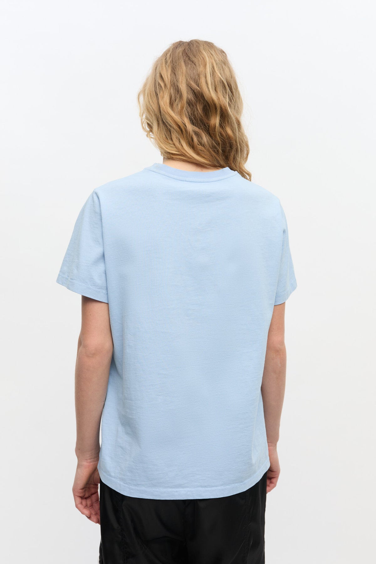 Basic Cotton Jersey Animals Relaxed T-Shirt - Chambray Blue