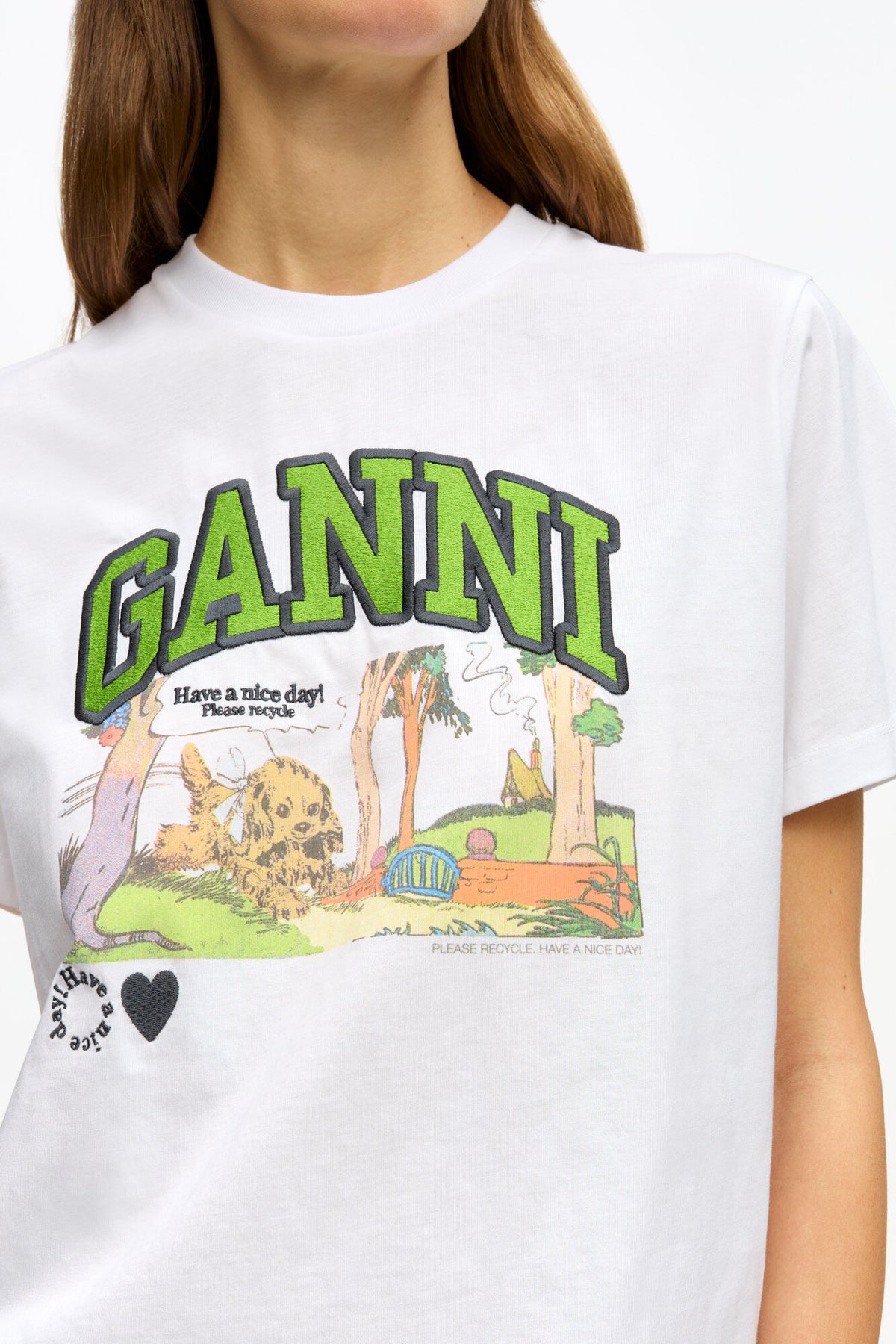 Basic Jersey Poppy C Relaxed T-Shirt - Bright White