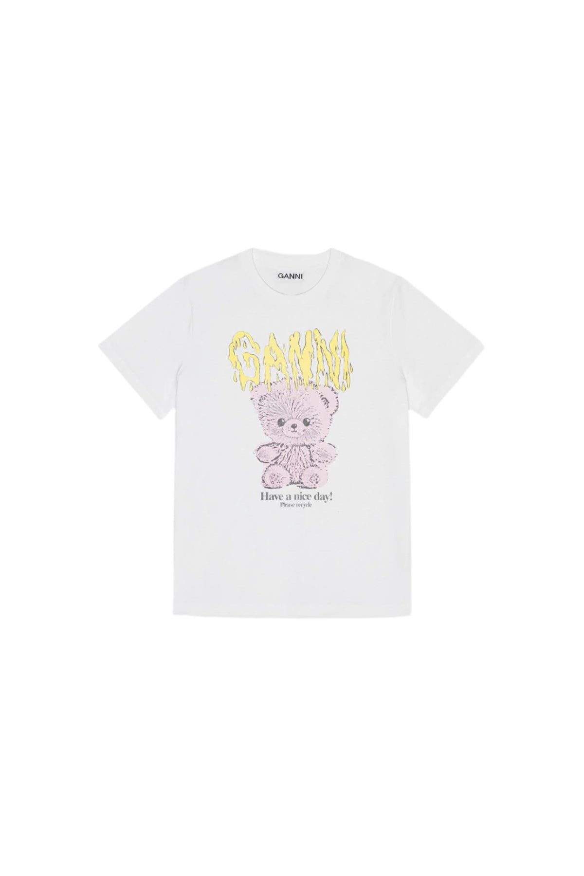 Basic Jersey Teddy Relaxed T-Shirt - Bright White