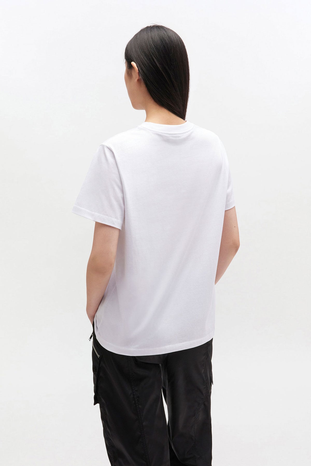 Basic Cotton Jersey Neon Kitty T-Shirt - Bright White