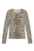Soft Cotton Rib Leo Long Sleeve - Leopard
