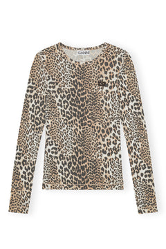 Soft Cotton Rib Leo Long Sleeve - Leopard