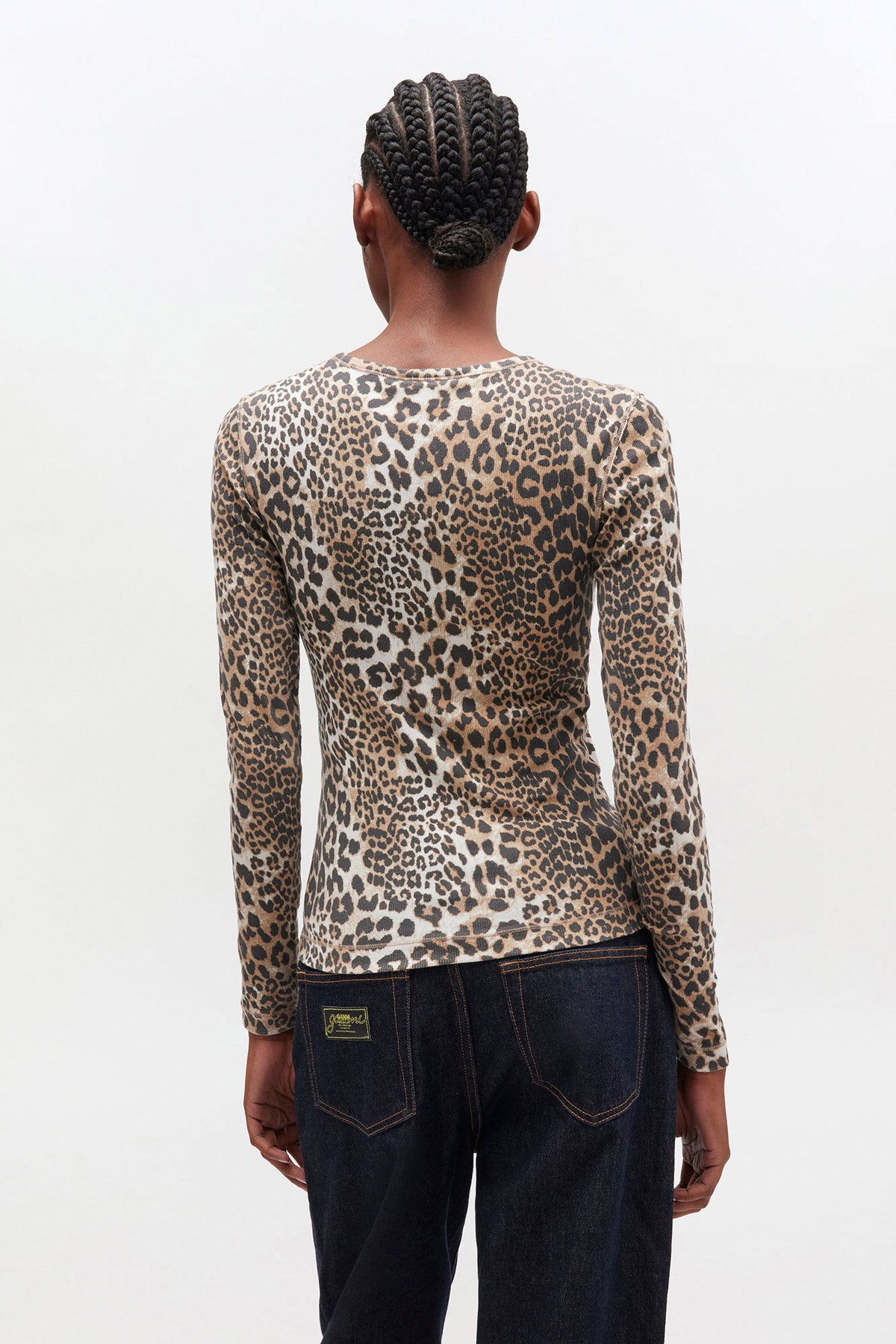 Soft Cotton Rib Leo Long Sleeve - Leopard