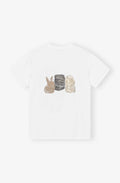 Ganni Basic Cotton Jersey Animals Relaxed T-Shirt - Bright White