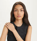 Miller Stud Enamel 5Mm Hinge Bracelet - Tory Gold / New Ivory