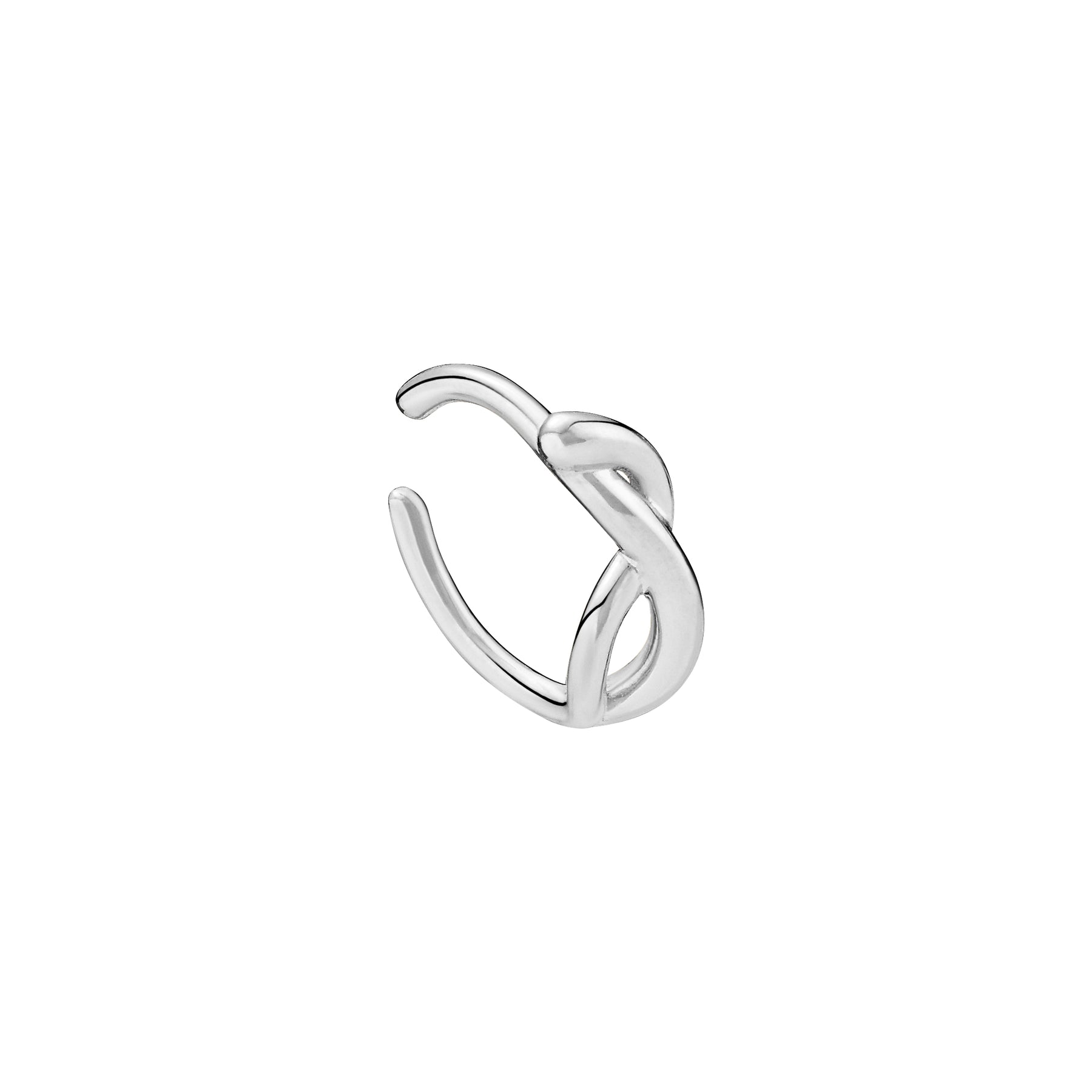 Twisted Deceiver Ear Cuff - Silver