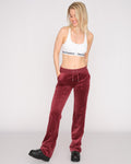 Del Ray Classic Velour Pant Pocket - Tawny Port