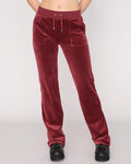 Del Ray Classic Velour Pant Pocket - Tawny Port