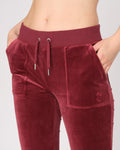 Del Ray Classic Velour Pant Pocket - Tawny Port