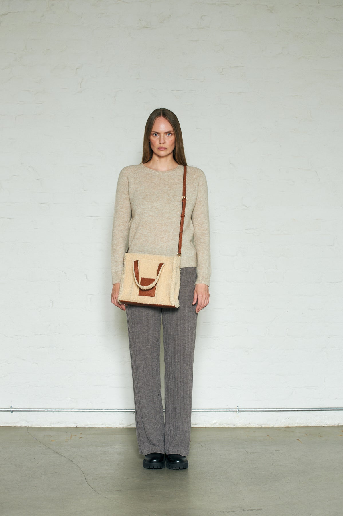Teddy Bag M - Ecru
