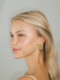 Diamond Edge Hoops - Guld