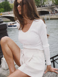 Elini Silk Cotton Long Sleeve - Off White