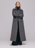 Thale Ulltrenchcoat - Gråmelerad
