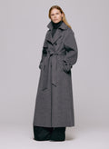 Thale Ulltrenchcoat - Gråmelerad