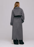 Thale Ulltrenchcoat - Gråmelerad