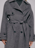 Thale Ulltrenchcoat - Gråmelerad