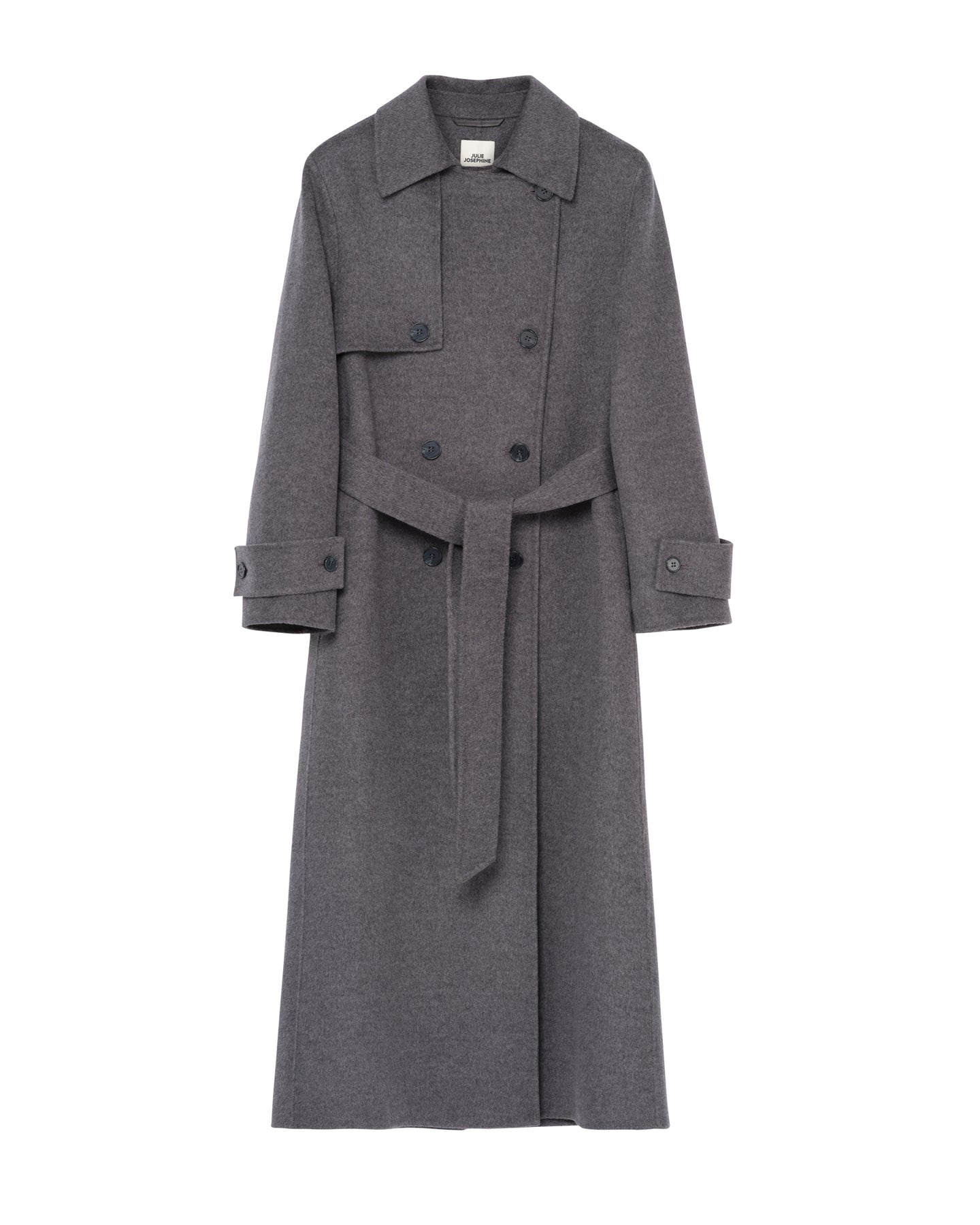 Thale Ulltrenchcoat - Gråmelerad