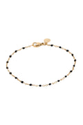 The Black Bead Bracelet - Gold