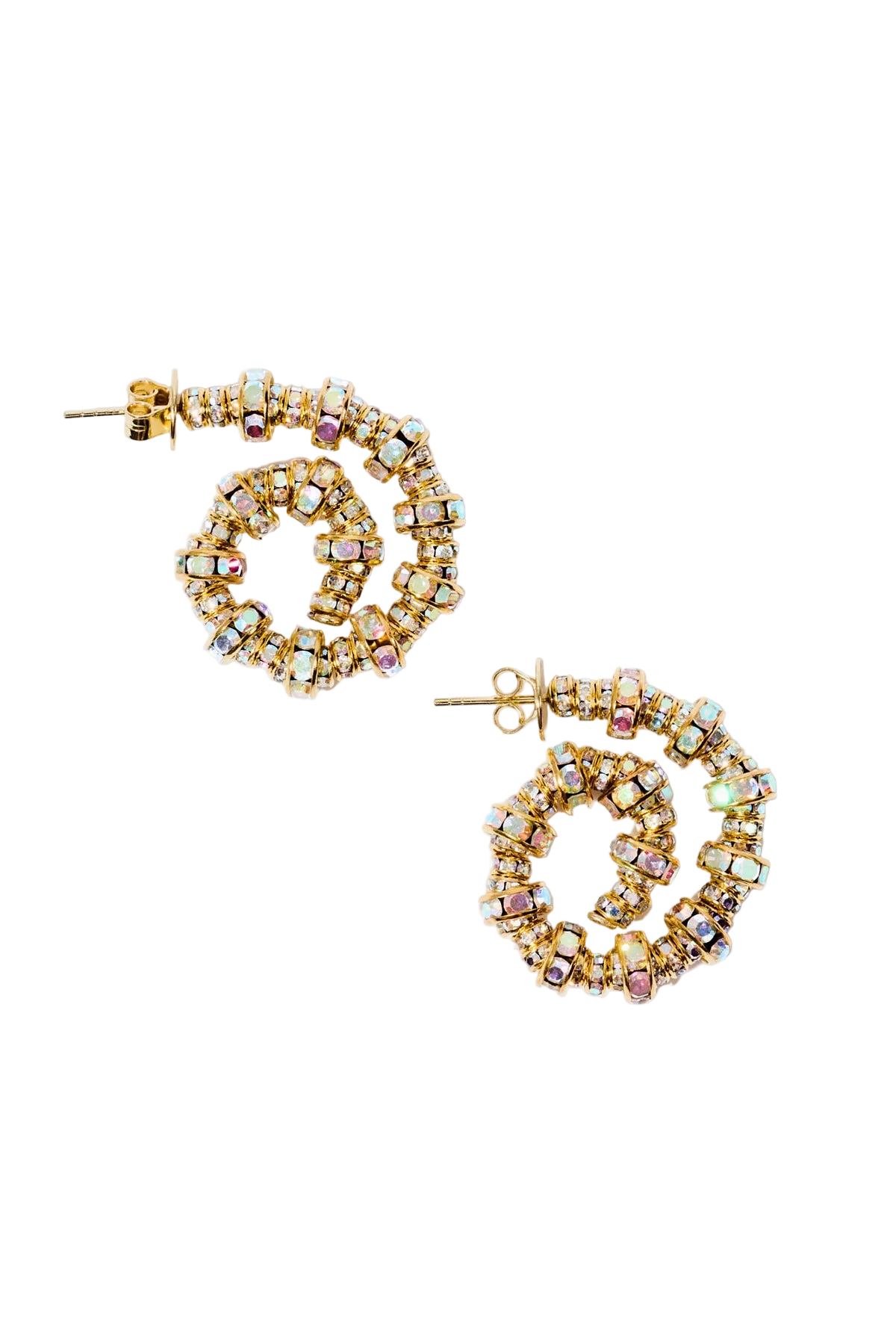 Tiny Spiral Hoops - Guld