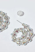 Tiny Spiral Hoops - Silver