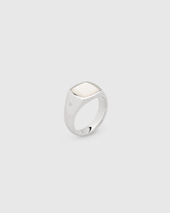 Kay Ring White Mother Of Pearl - Silver